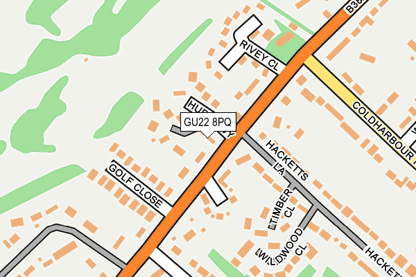 GU22 8PQ map - OS OpenMap – Local (Ordnance Survey)