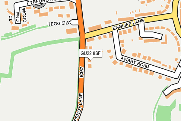 GU22 8SF map - OS OpenMap – Local (Ordnance Survey)