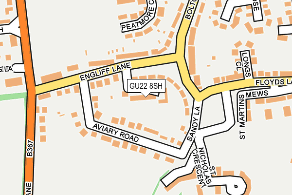 GU22 8SH map - OS OpenMap – Local (Ordnance Survey)