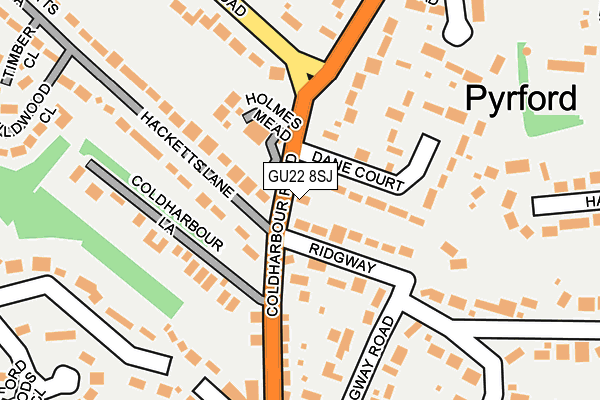 GU22 8SJ map - OS OpenMap – Local (Ordnance Survey)