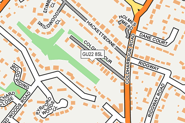 GU22 8SL map - OS OpenMap – Local (Ordnance Survey)