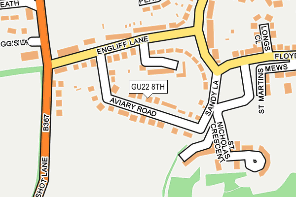 GU22 8TH map - OS OpenMap – Local (Ordnance Survey)