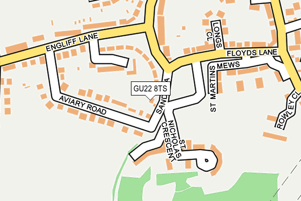 GU22 8TS map - OS OpenMap – Local (Ordnance Survey)