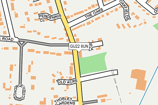 GU22 8UN map - OS OpenMap – Local (Ordnance Survey)