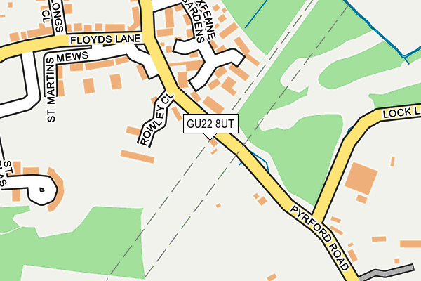 GU22 8UT map - OS OpenMap – Local (Ordnance Survey)