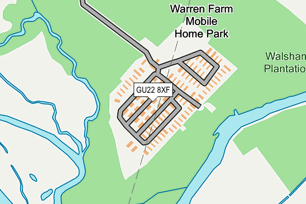 GU22 8XF map - OS OpenMap – Local (Ordnance Survey)