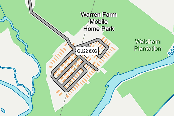 GU22 8XG map - OS OpenMap – Local (Ordnance Survey)