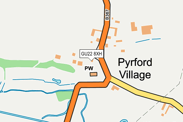 GU22 8XH map - OS OpenMap – Local (Ordnance Survey)