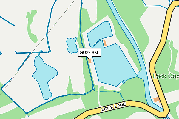 GU22 8XL map - OS OpenMap – Local (Ordnance Survey)