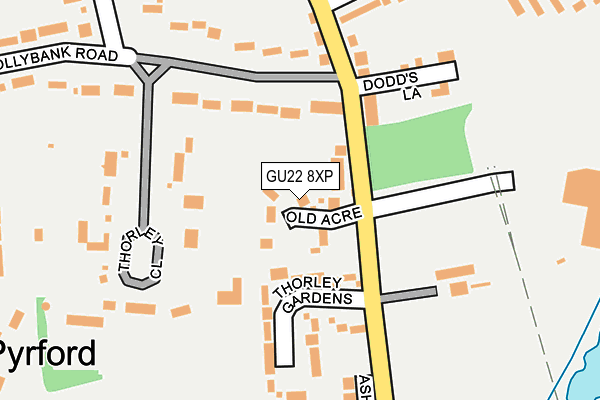 GU22 8XP map - OS OpenMap – Local (Ordnance Survey)