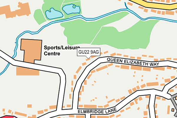 GU22 9AG map - OS OpenMap – Local (Ordnance Survey)