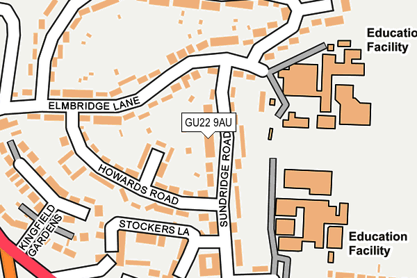 Map of WOKING BUILDERS LIMITED at local scale