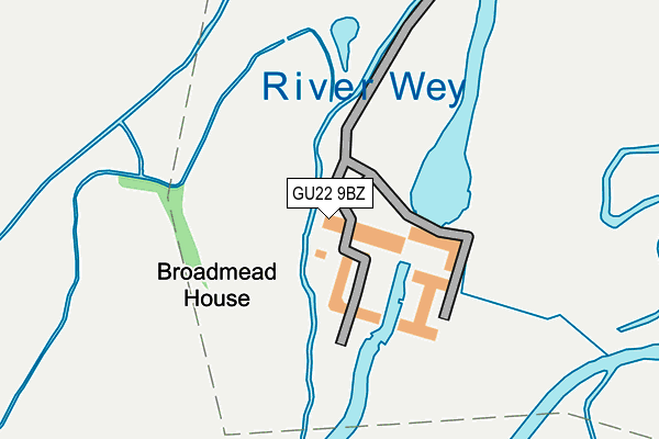 GU22 9BZ map - OS OpenMap – Local (Ordnance Survey)