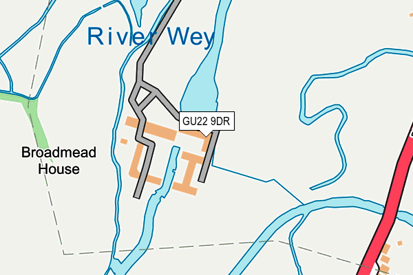 GU22 9DR map - OS OpenMap – Local (Ordnance Survey)