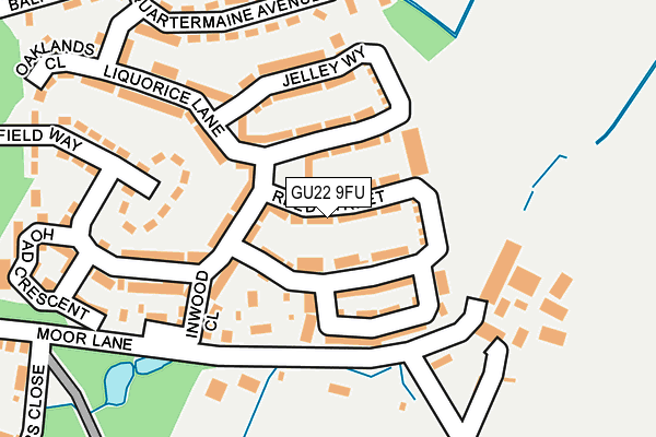 GU22 9FU map - OS OpenMap – Local (Ordnance Survey)