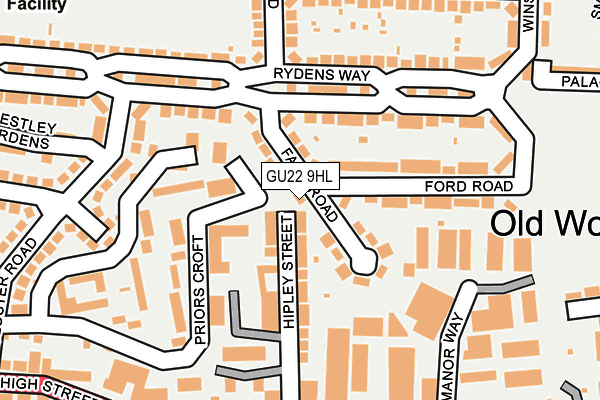 GU22 9HL map - OS OpenMap – Local (Ordnance Survey)