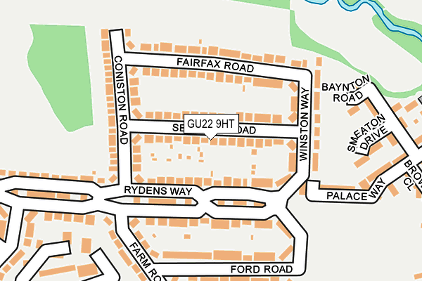 GU22 9HT map - OS OpenMap – Local (Ordnance Survey)