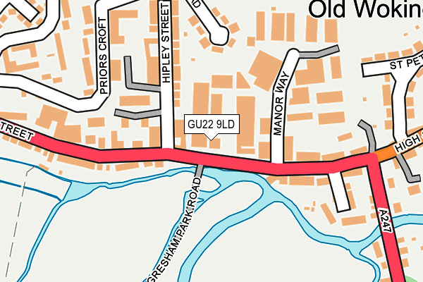 GU22 9LD map - OS OpenMap – Local (Ordnance Survey)