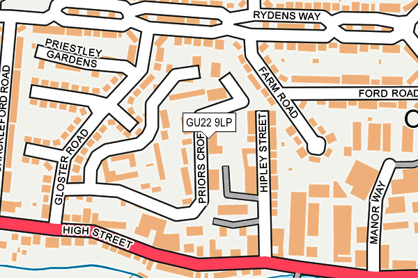 GU22 9LP map - OS OpenMap – Local (Ordnance Survey)