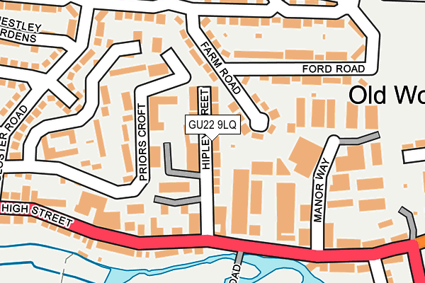 GU22 9LQ map - OS OpenMap – Local (Ordnance Survey)