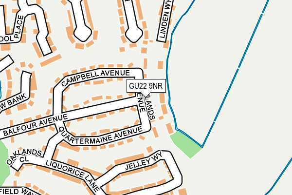 GU22 9NR map - OS OpenMap – Local (Ordnance Survey)