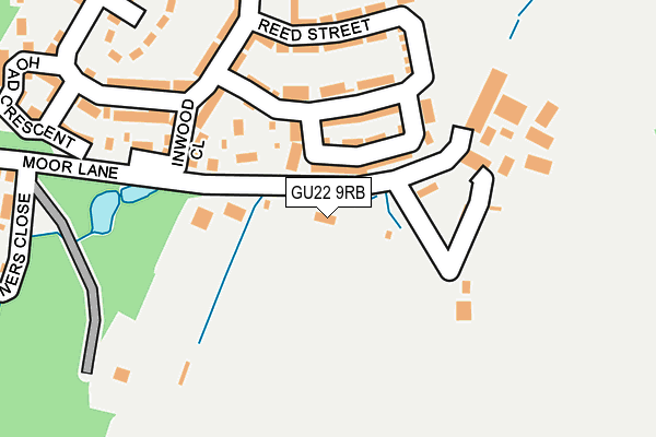 GU22 9RB map - OS OpenMap – Local (Ordnance Survey)