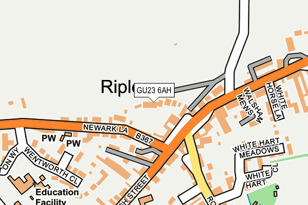 GU23 6AH map - OS OpenMap – Local (Ordnance Survey)