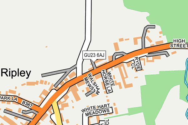 GU23 6AJ map - OS OpenMap – Local (Ordnance Survey)
