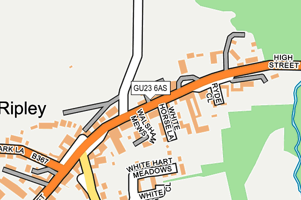 GU23 6AS map - OS OpenMap – Local (Ordnance Survey)