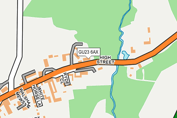 GU23 6AX map - OS OpenMap – Local (Ordnance Survey)