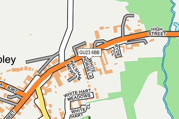 GU23 6BB map - OS OpenMap – Local (Ordnance Survey)