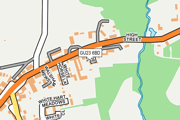 GU23 6BD map - OS OpenMap – Local (Ordnance Survey)