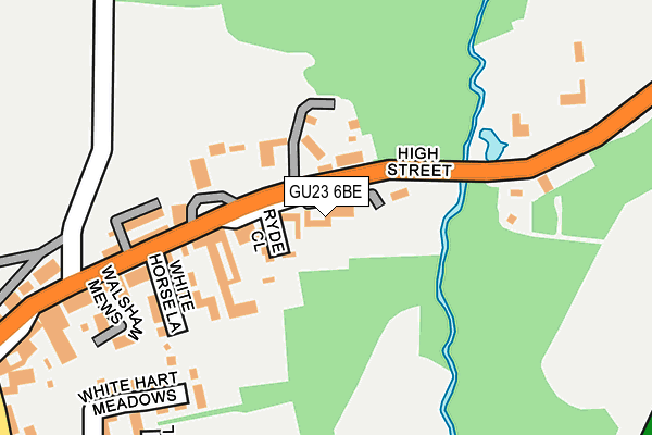 GU23 6BE map - OS OpenMap – Local (Ordnance Survey)