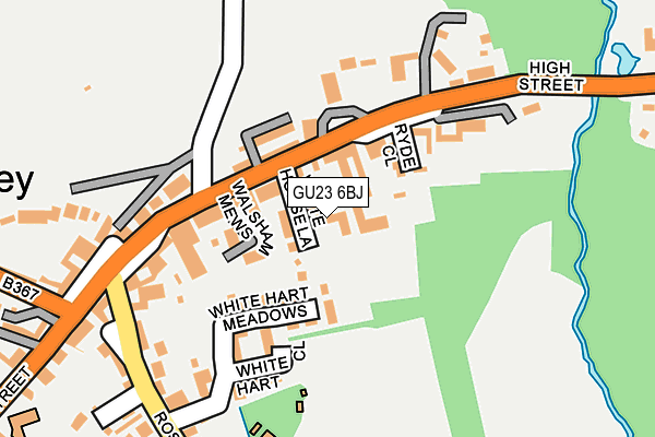 GU23 6BJ map - OS OpenMap – Local (Ordnance Survey)