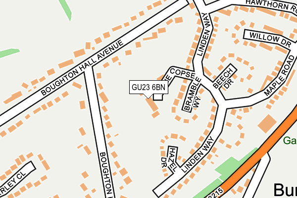 GU23 6BN map - OS OpenMap – Local (Ordnance Survey)