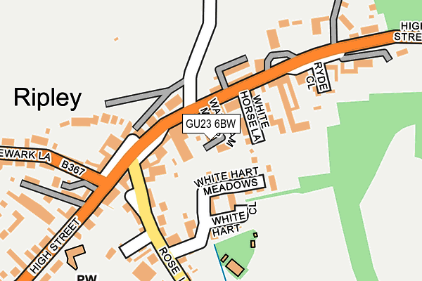 GU23 6BW map - OS OpenMap – Local (Ordnance Survey)