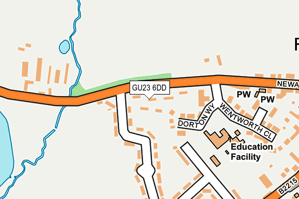 GU23 6DD map - OS OpenMap – Local (Ordnance Survey)
