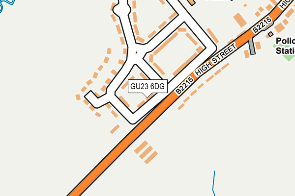 GU23 6DG map - OS OpenMap – Local (Ordnance Survey)