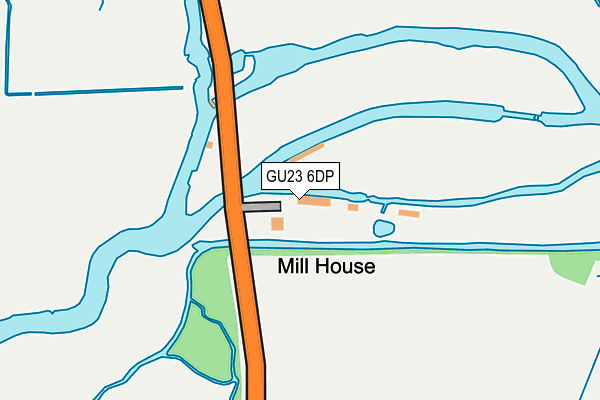 GU23 6DP map - OS OpenMap – Local (Ordnance Survey)