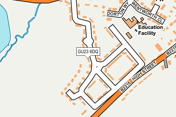 GU23 6DQ map - OS OpenMap – Local (Ordnance Survey)