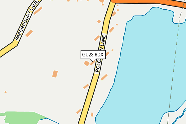 GU23 6DX map - OS OpenMap – Local (Ordnance Survey)