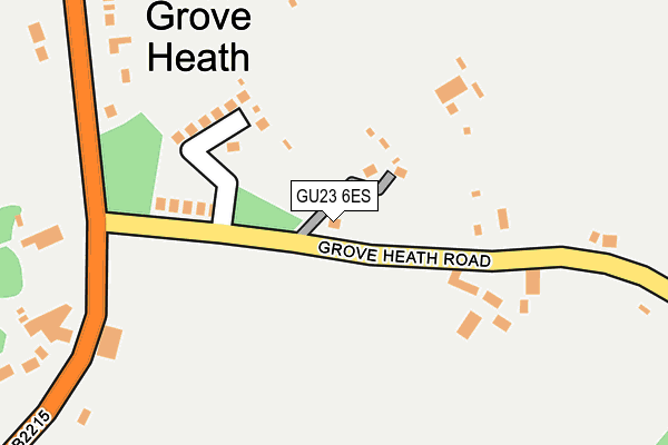GU23 6ES map - OS OpenMap – Local (Ordnance Survey)