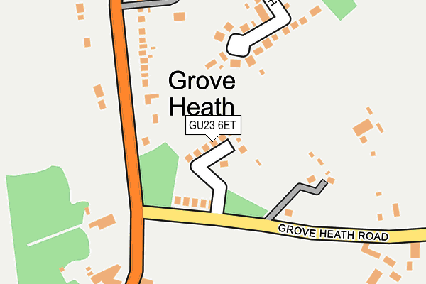GU23 6ET map - OS OpenMap – Local (Ordnance Survey)