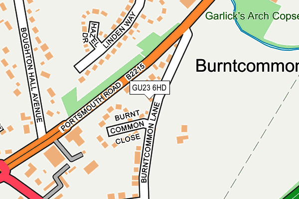 GU23 6HD map - OS OpenMap – Local (Ordnance Survey)