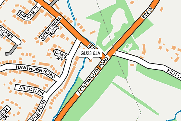 GU23 6JA map - OS OpenMap – Local (Ordnance Survey)