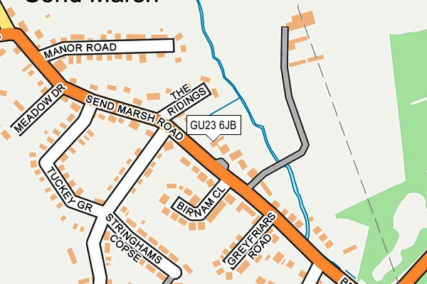 GU23 6JB map - OS OpenMap – Local (Ordnance Survey)