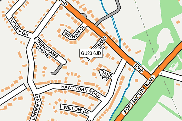 GU23 6JD map - OS OpenMap – Local (Ordnance Survey)