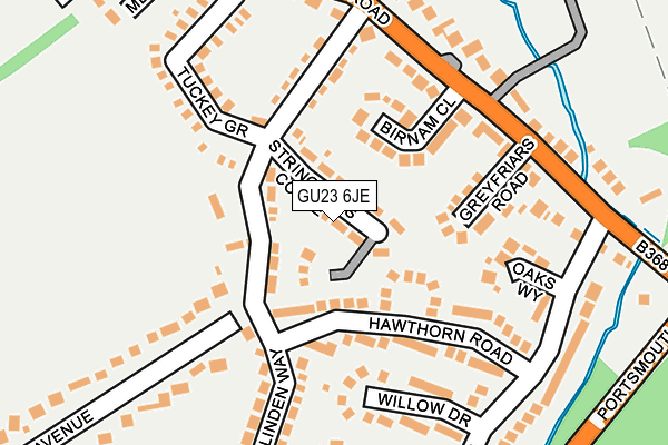 GU23 6JE map - OS OpenMap – Local (Ordnance Survey)