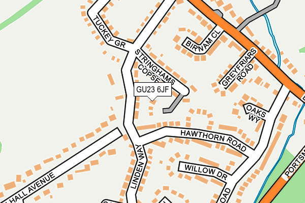 GU23 6JF map - OS OpenMap – Local (Ordnance Survey)