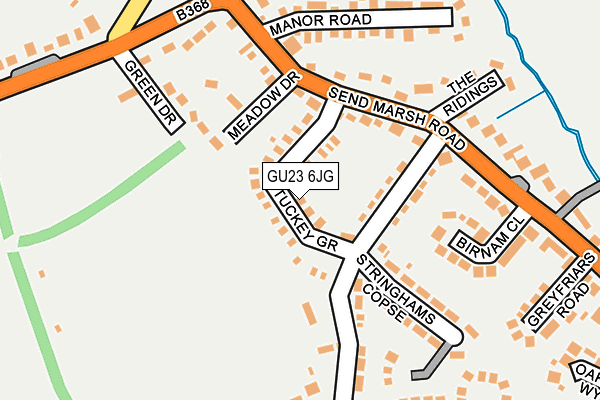 GU23 6JG map - OS OpenMap – Local (Ordnance Survey)